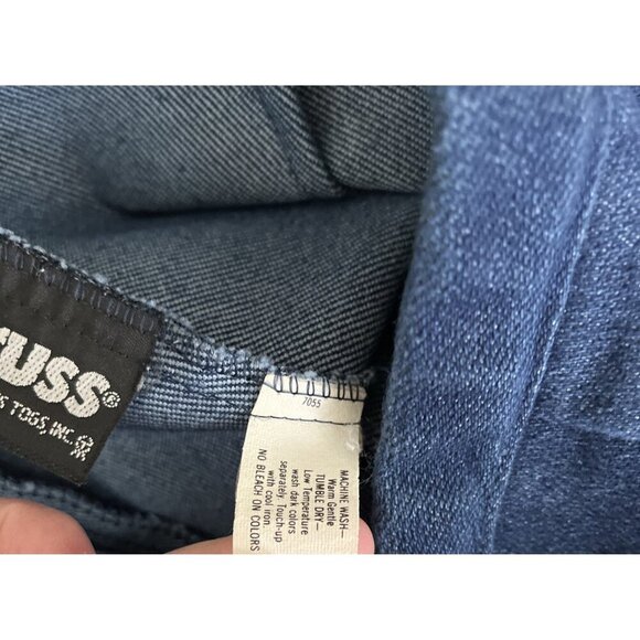 Vtg 70s Russ ombre denim skirt ILGWU a line knee length modest fits 30" waist - Picture 7 of 7